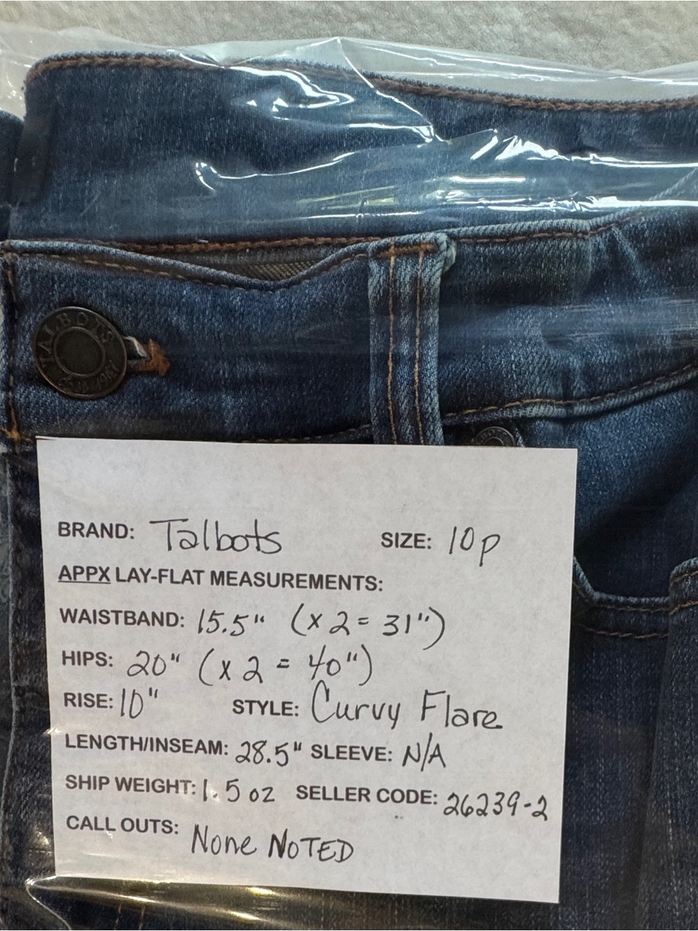 Talbots Curvy Flare Jeans (10P) - Picture 14 of 16